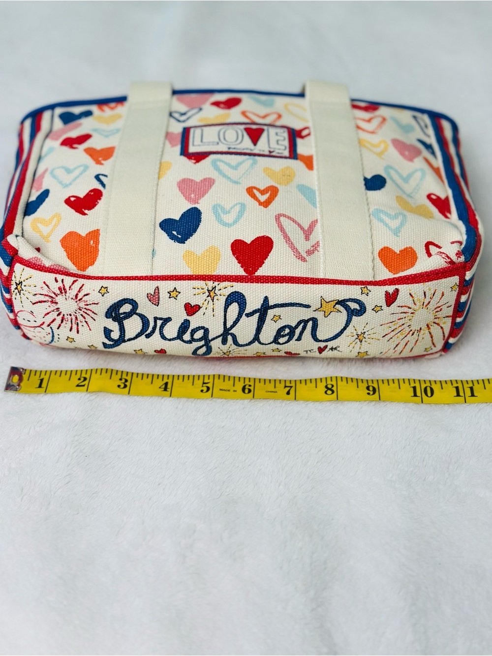 Brighton Red White and You Mini Tote Bag with Crossbody Strap - Picture 7 of 11